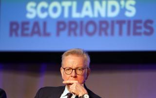 Rt Hon Michael Gove speaking on the second day of the Scottish Conservative party conference at the