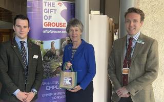 Ross Ewing, director of Moorland at Scottish Land and Estates with Tory MSP Liz Smith and Peter Clark from BASC
