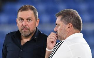 Ange Postecoglou, right, with his long-time assistant Peter Cklamovski