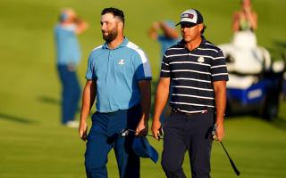 Jon Rahm, left, has played down Brooks Koepka’s criticism of his behaviour at the Ryder Cup (Mike Egerton/PA)