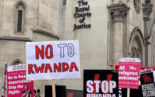 Protest against the UK Government's Rwanda policy