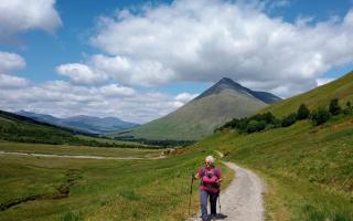 Noreen Smith walking the West Highland Way