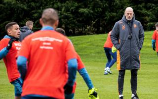 New Rangers manager Philippe Clement oversees training at Auchenhowie