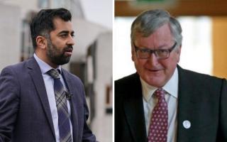 First Minister Humza Yousaf and SNP MSP Fergus Ewing