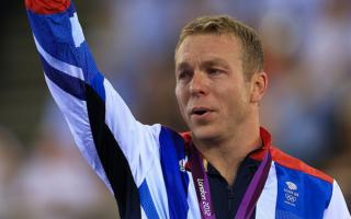 Sir Chris Hoy, pictured at the London 2012 Olympics, has announced he is being treated for cancer