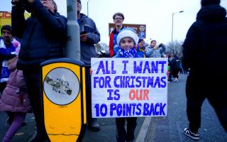 Everton fans have held protests over the original points sanction imposed in November (Peter Byrne/PA)