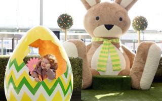 Bernie the Easter Bunny at Silverburn shopping centre in Glasgow
