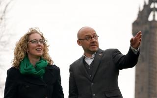 Scottish Greens' coleaders Lorna S;ater and Patrick Harvie