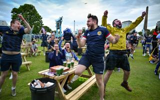 Scotland Football Fans Support Their Team In Euro 2020 Game Against Croatia