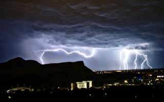 The thunderstorm warning covers the east of the country (stock pic)