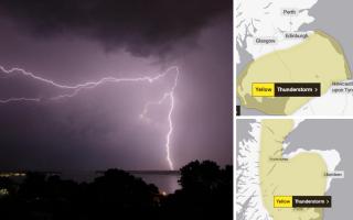 Thunderstorm warnings in Scotland as SEPA issue 14 flood alerts