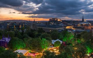 George Square is transformed for the Edinburgh Festival season in Edinburgh.
