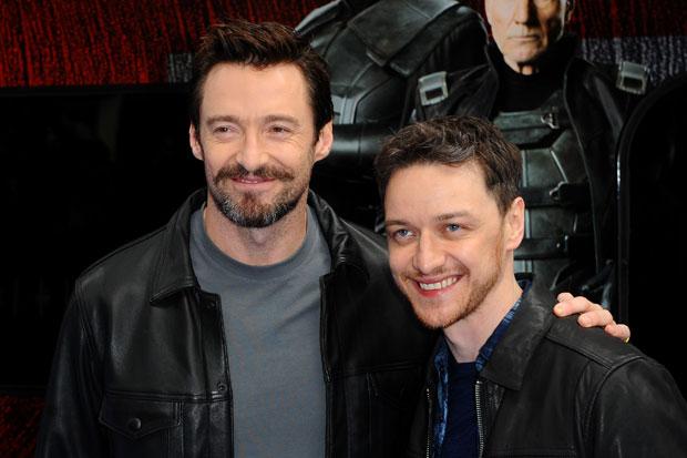 X-Men stars Hugh Jackman and James McAvoy have new starring role - on the side of a train