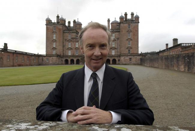 The Duke Of Buccleuch  At His Home Drumlanrig Castle after The recovery Of The Stolen Da Vincie Painting.