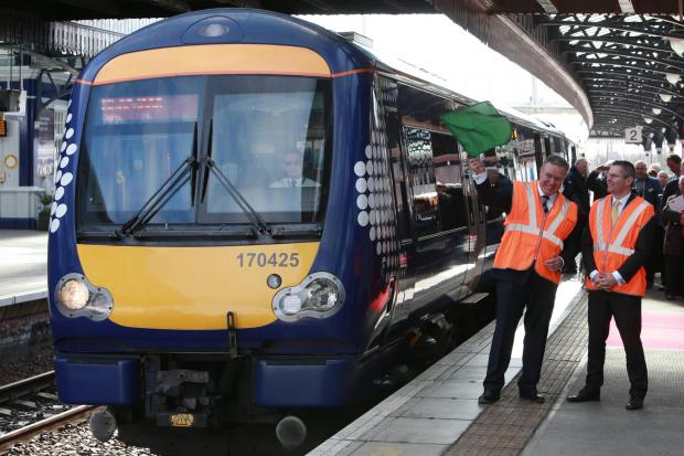 HeraldScotland: The New Abellio ScotRail franchise was launched by Abellio chief executive Jeff Hoogesteger and Transport Minister Derek Mackay MSP in April
