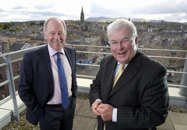Simon Mackintosh, chairman of Turcan Connell with Douglas Connell, now deputy chairman of Tcam. Picture: Sandy Young.