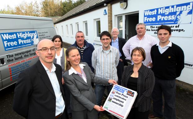 HeraldScotland: Some of the employees at the West Highland Free Press at the time of the buy-out