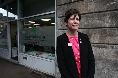HeraldScotland: Glasgow Central MP Alison Thewliss outside her office at 33 London Road, Glasgow...Photograph by Colin Mearns.