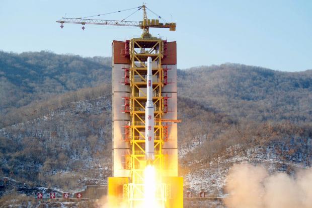 HeraldScotland: A North Korean long-range rocket is launched into the air at the Sohae rocket launch site, North Korea, in this photo released by Kyodo February 7, 2016. North Korea launched a long-range rocket on Sunday carrying what it has called a satellite, but its n