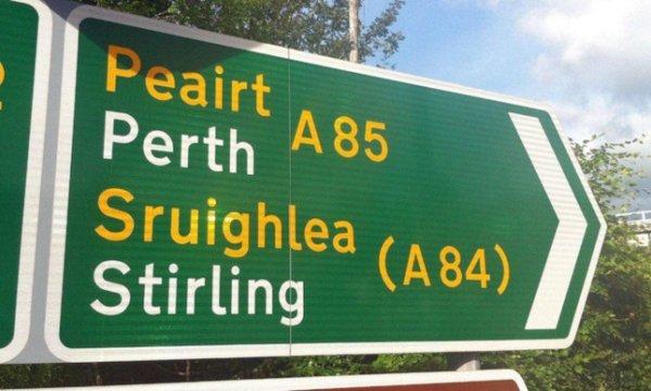 Gaelic Road Signs