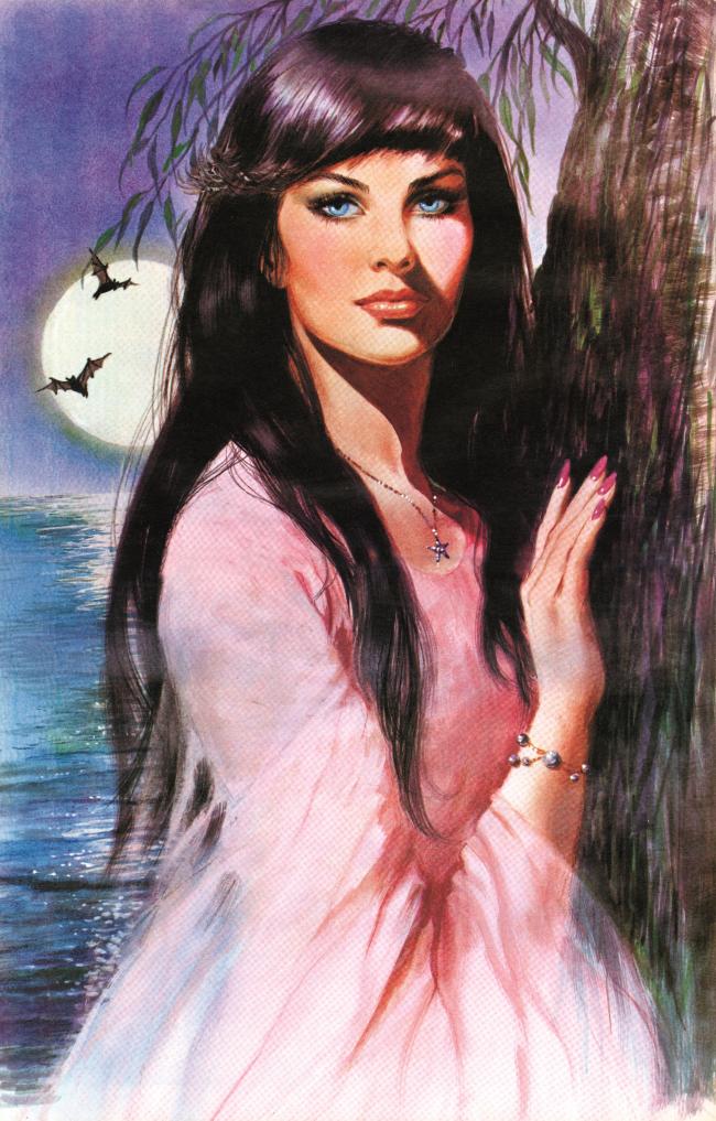 Shirley Bellwood's atmospheric cover art for the comic Misty