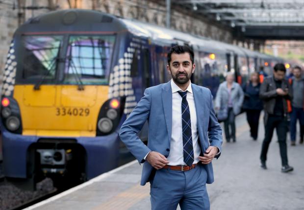 HeraldScotland: Transport Minister Humza Yousaf at Edinburgh Waverley station where he made an announcement on upgrades to the ScotRail fleet. PRESS ASSOCIATION Photo. Picture date: Tuesday November 29, 2016. See PA story SCOTLAND Rail Yousaf. Photo credit should read: J
