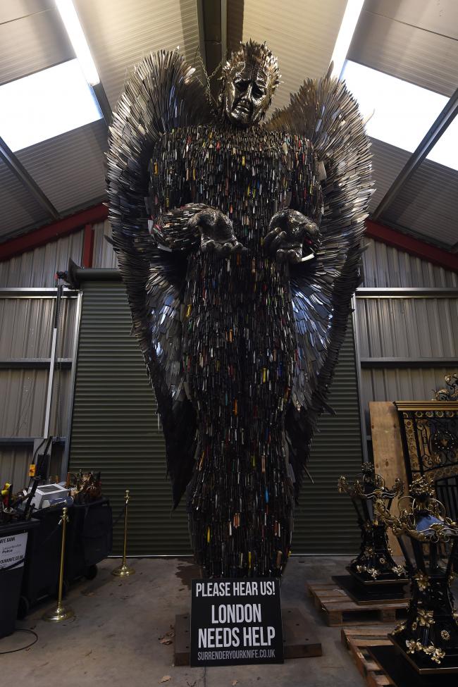 Knife Angel nears completion as 40 police forces hand over blades