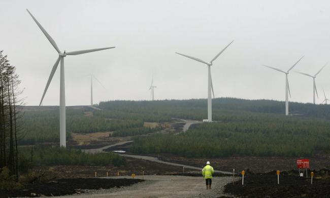 Infrastructure manager Morgan Houtmeyers walking through  Whitelee Windfarm at Eaglesham Moor ...ScottishPower Renewable today unveiled plans for a multi-million pound state-of-the-art Visitor and Learning Centre at Whitelee Windfarm.