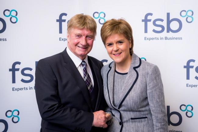 FSB Scottish policy convenor Andy Willox, pictured with First Minister Nicola Sturgeon, flagged the impact of weak sterling on firms' costs.