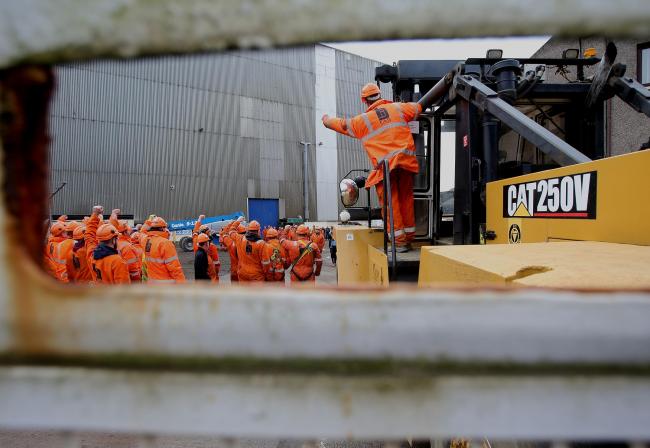 Bifab workers occupy the firm's Burntisland yard at the end of last year in a bid to help stave off the company's closure.