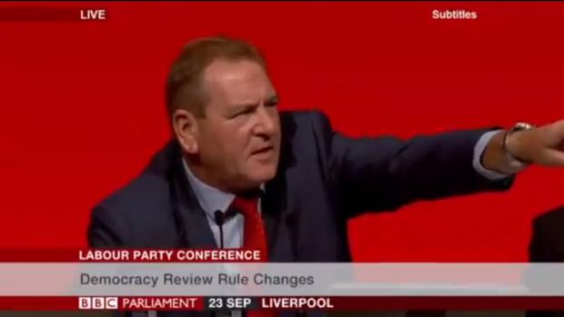 HeraldScotland: Andy Kerr at Labour conference as he makes the remark