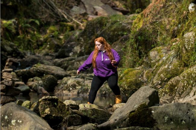 Teenager Jasmine Ghibli, who suffered bullying because of her autism, enjoys the great outdoors