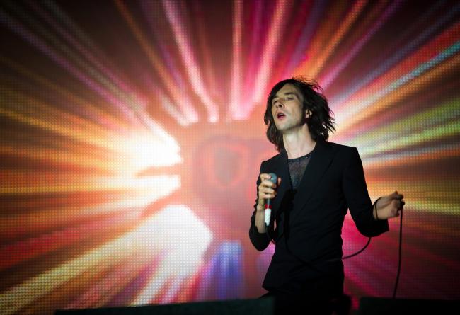 Bobby Gillespie of Primal Scream performs live at the V Festival on August 21, 2011. Photograph by Ian Gavan/Getty Images