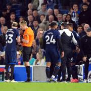 Chelsea captain Reece James, number 24, has endured a difficult season (Adam Davy/PA)